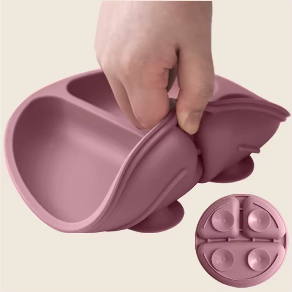 Set Pappa in Silicone 5 Pezzi con Base Antiscivolo